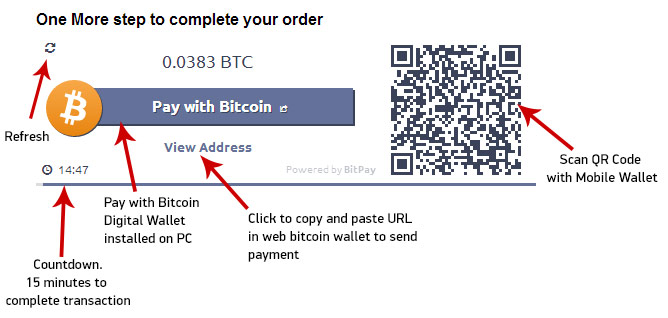 How to get bitcoin address bitpay